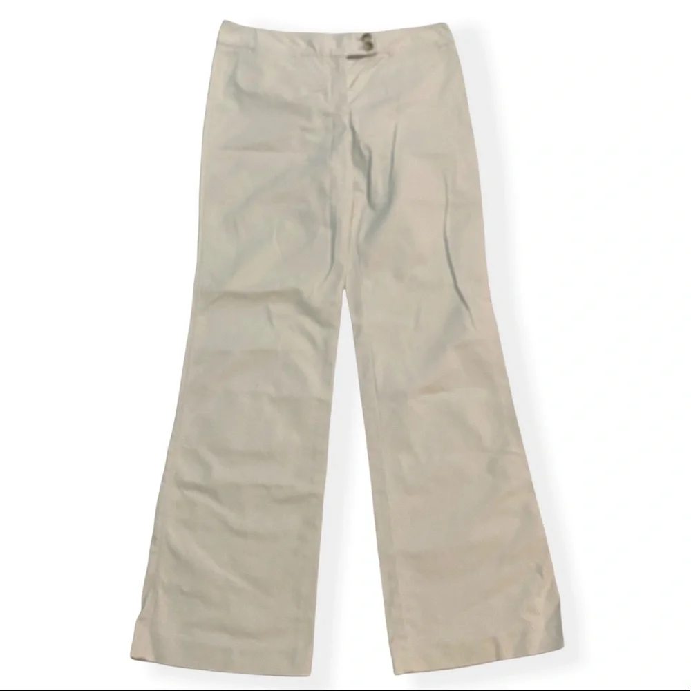 Ann Taylor Cream Wide-Leg Trousers - Picture 2 of 12